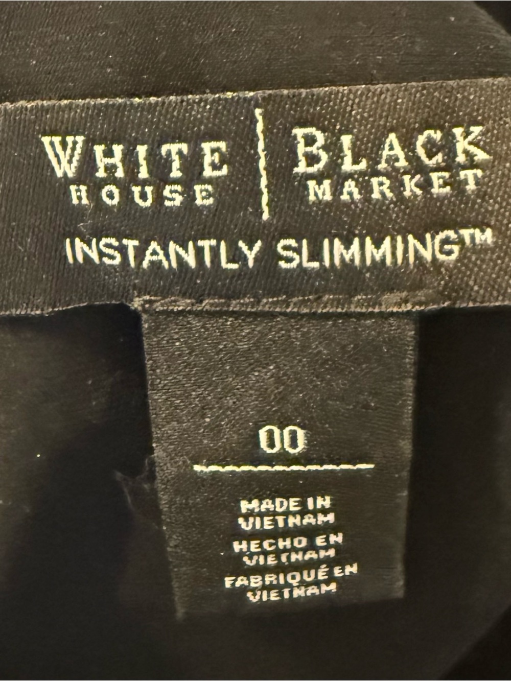 White House Black Market “Instantly Slimming” Black Dress Size 00